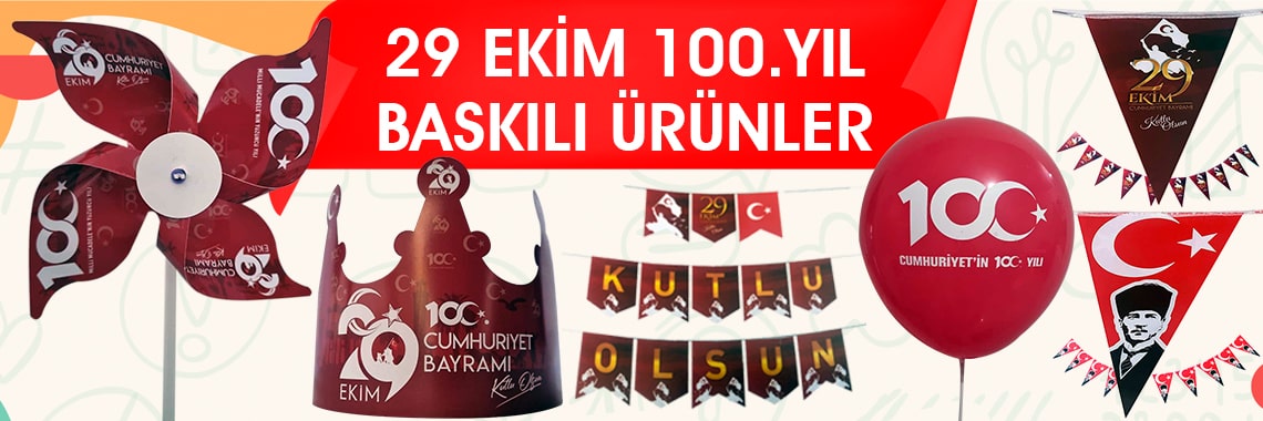 29 Ekim 100 Yıl Baskılı Ürünler